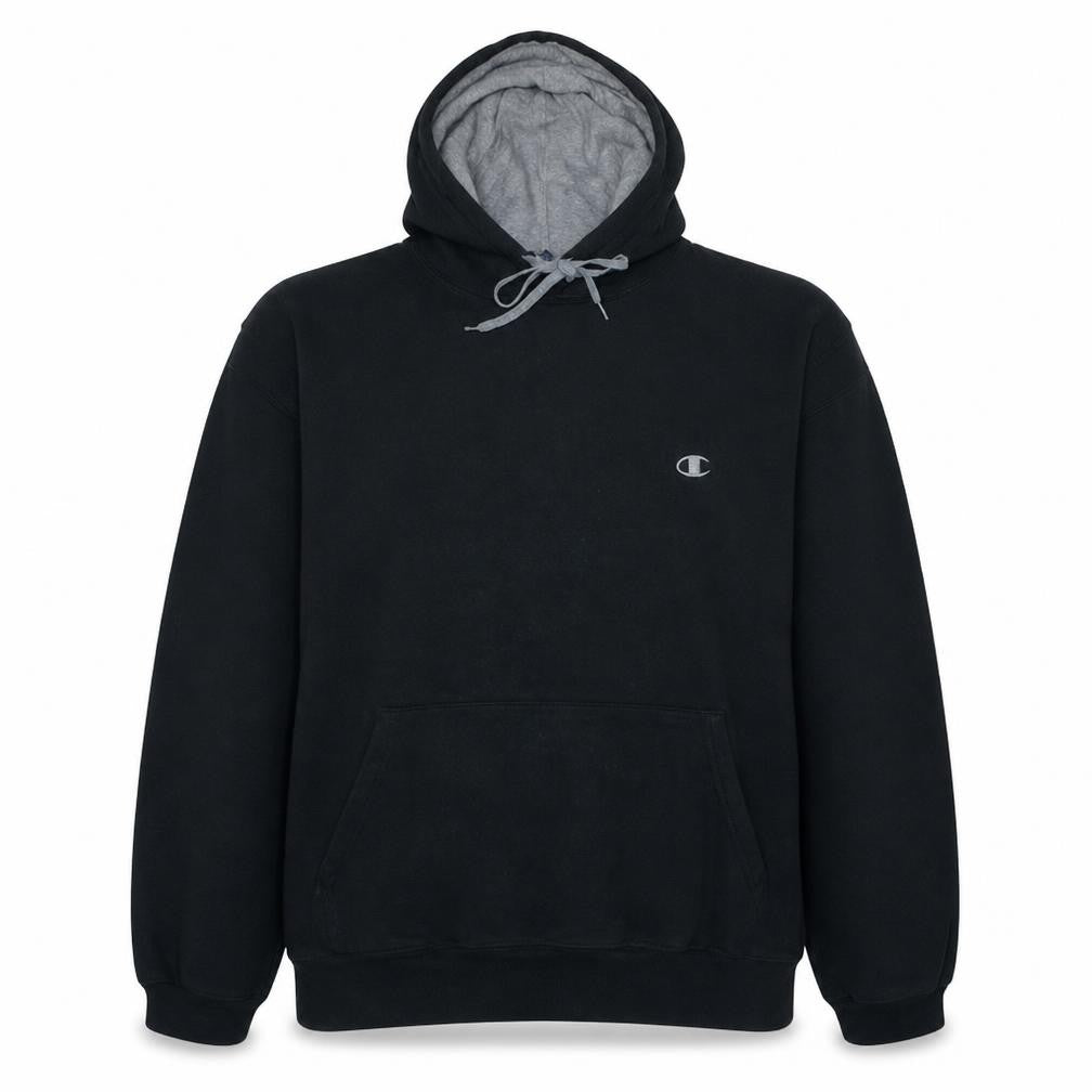 Champion Men’s Black Pullover Hoodie Size L Regular Fit Fleece