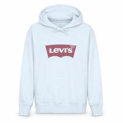 Levi's Women's White Pullover Hoodie Medium Logo Cotton Sweatshirt