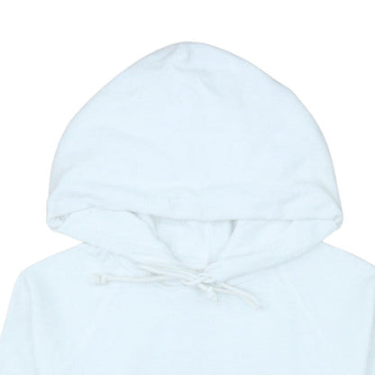 Levi's Women's White Pullover Hoodie Medium Logo Cotton Sweatshirt