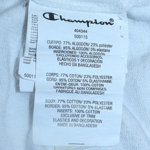 Champion Girls White Full Zip Hoodie 2XL Logo Cotton Blend Sweatshirt