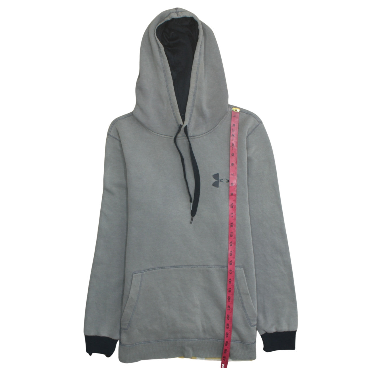 Under Armour Men's Grey Pullover Hoodie Size M Loose Fit Logo Sportswear