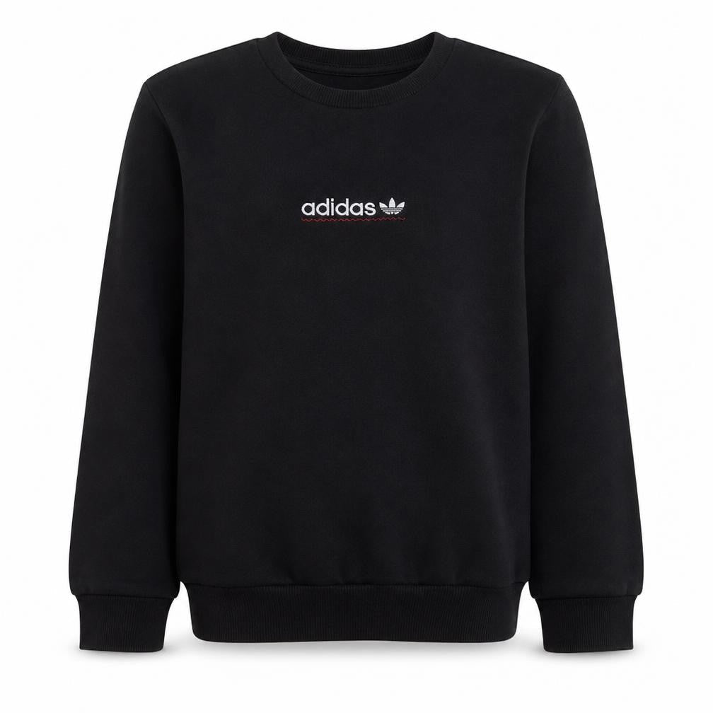 Adidas Boys Black Crew Neck Pullover Sweatshirt 14 Years