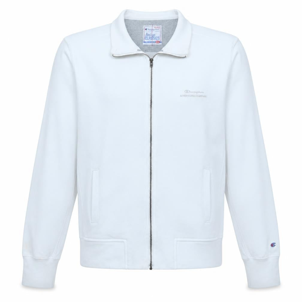 Champion Men's White XL Heritage Classics Track Jacket