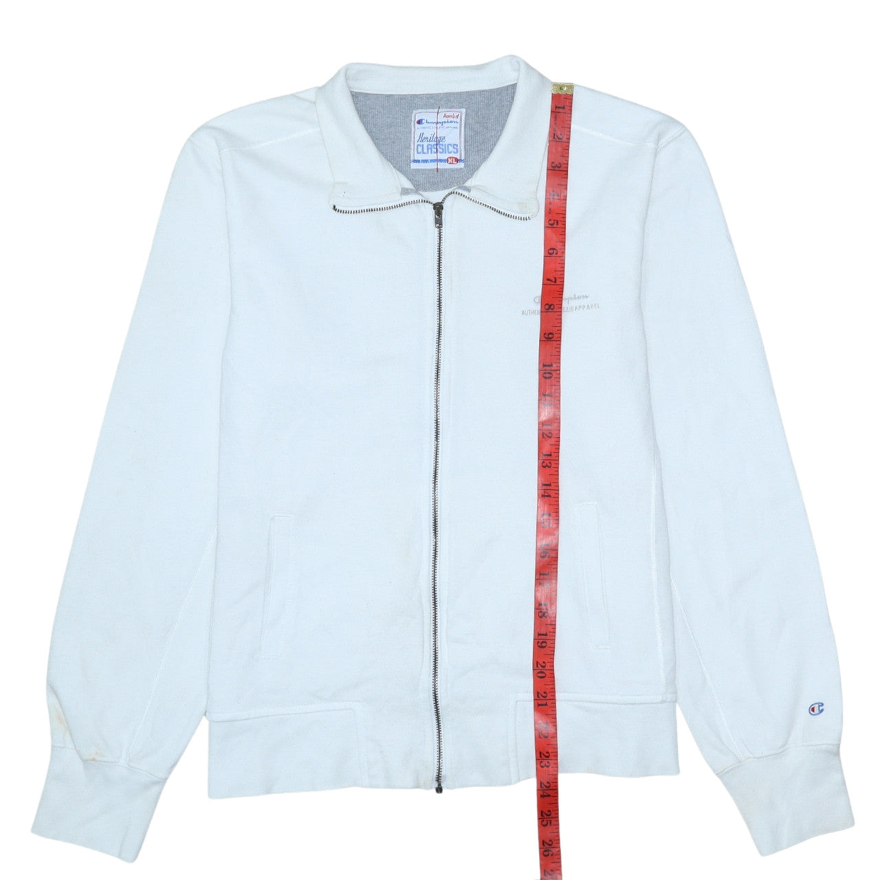 Champion Men's White XL Heritage Classics Track Jacket