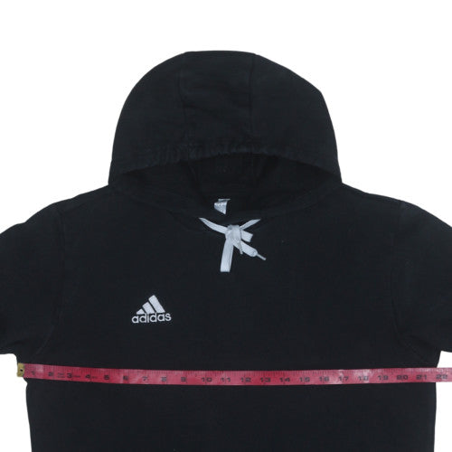 Adidas Men's Black Pullover Hoodie M Regular Fit Sports Fleece