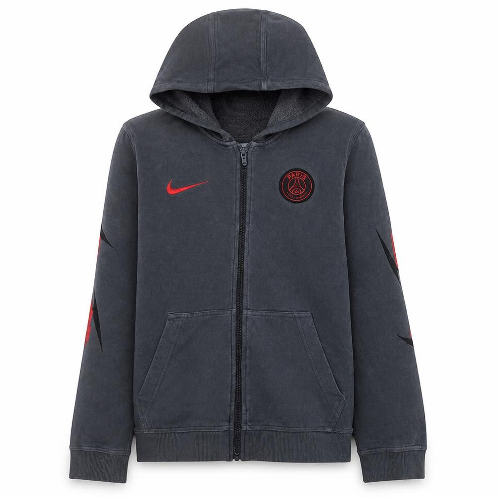 Nike Boys Grey Full Zip Hoodie Large 147-158cm Paris Saint-Germain PSG