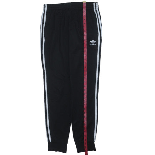 adidas Men's Black Track Pants M Elastic Waist Tapered Fit