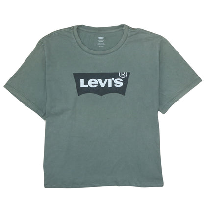 Levi's Women's Green 2XL Basic Crew Neck Short Sleeve T-Shirt
