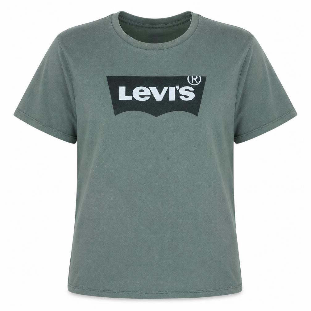 Levi's Women's Green 2XL Basic Crew Neck Short Sleeve T-Shirt