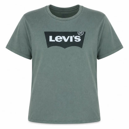 Levi's Women's Green 2XL Basic Crew Neck Short Sleeve T-Shirt