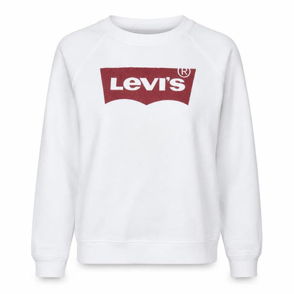 Levi's Women's White Logo Crew Neck Sweatshirt Size L