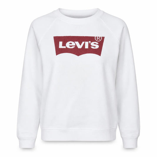 Levi's Women's White Logo Crew Neck Sweatshirt Size L