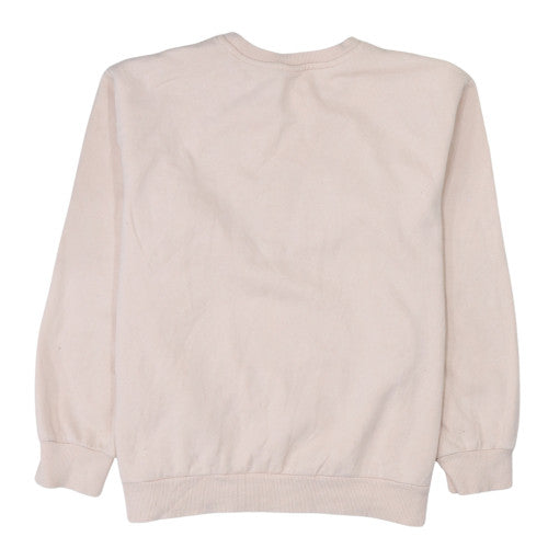 H&M Disney Women Beige Sweatshirt Mickey Mouse Motif Size 14