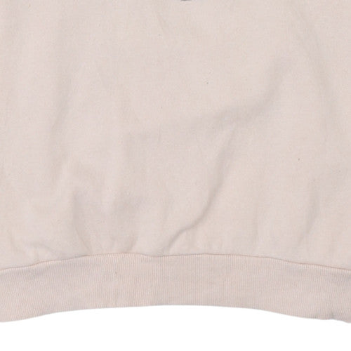 H&M Disney Women Beige Sweatshirt Mickey Mouse Motif Size 14