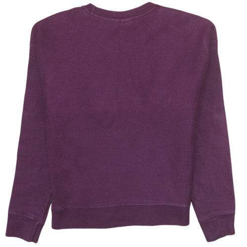 Champion Women’s Purple Reverse Weave Sweatshirt Small Logo Crew Neck