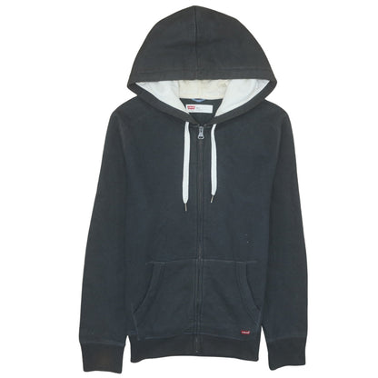 Levi's Men Black Full Zip Hoodie S Classic Fit Fleece Jacket