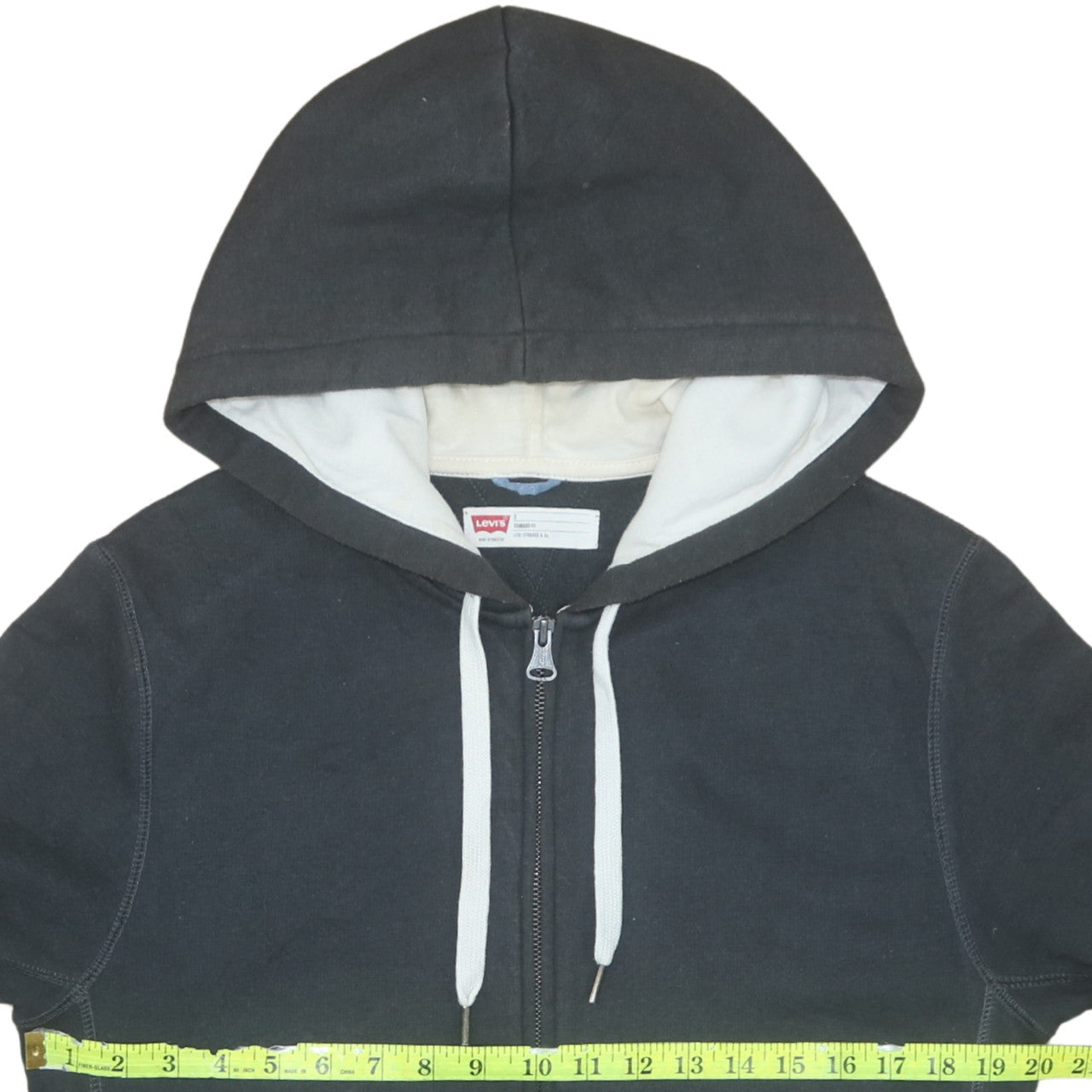 Levi's Men Black Full Zip Hoodie S Classic Fit Fleece Jacket