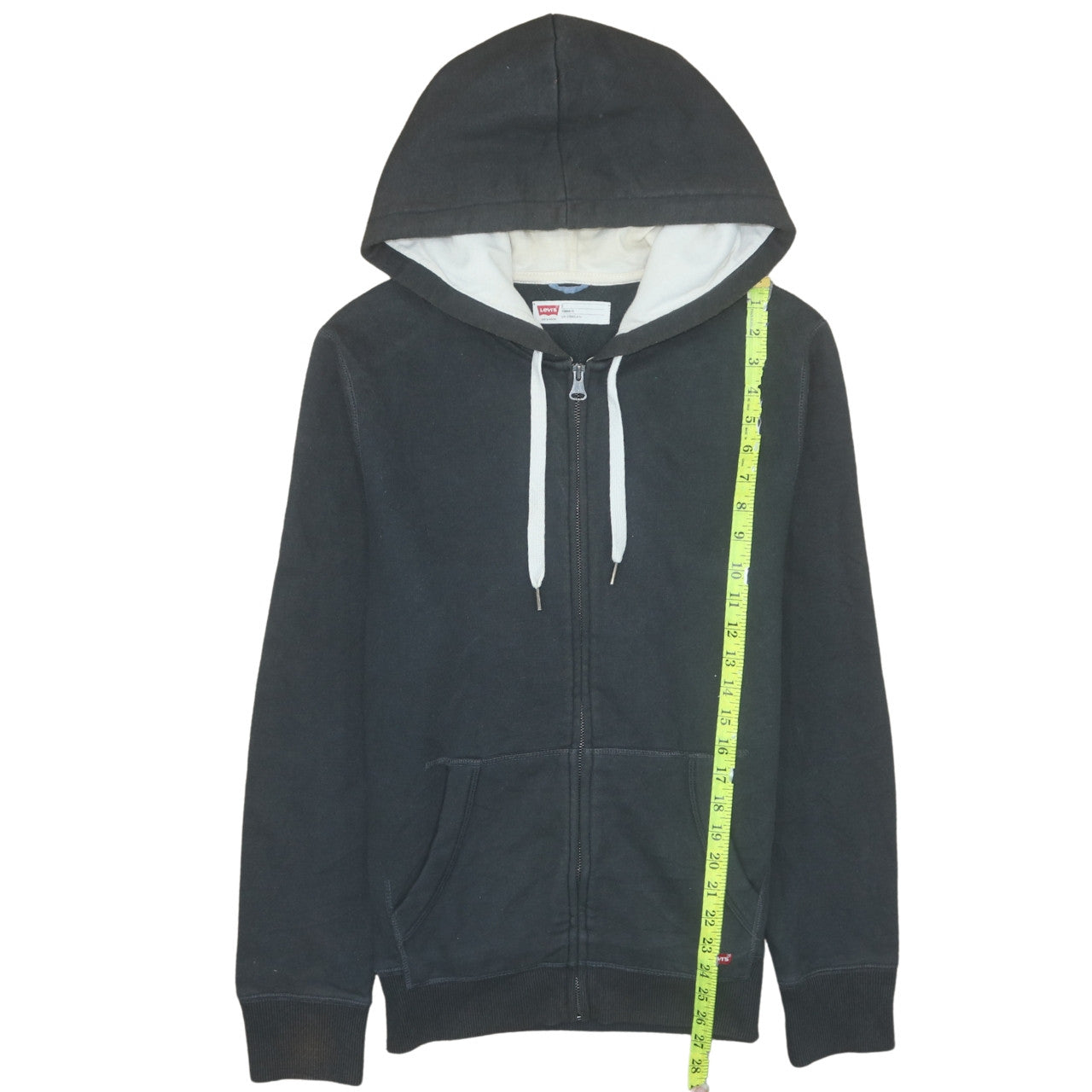Levi's Men Black Full Zip Hoodie S Classic Fit Fleece Jacket