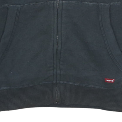 Levi's Men Black Full Zip Hoodie S Classic Fit Fleece Jacket