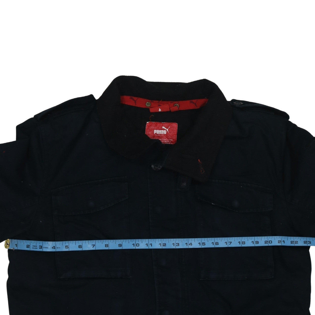 Puma Men's Black Military Cotton Jacket L Regular Fit