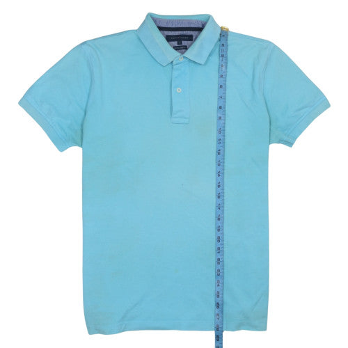 Tommy Hilfiger Men's Blue L Cotton Polo Shirt Classic Casual