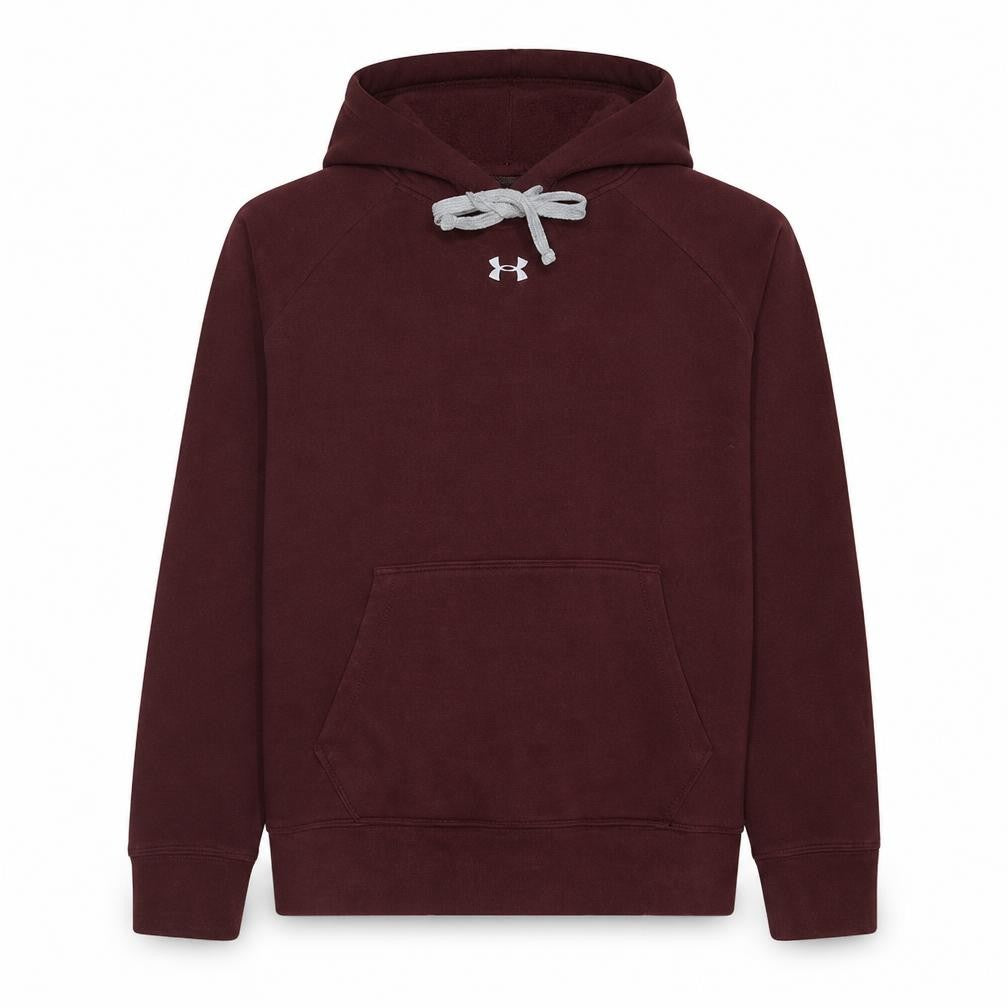 Under Armour Mens Burgundy Hoodie M Loose Fit Pullover Sweatshirt