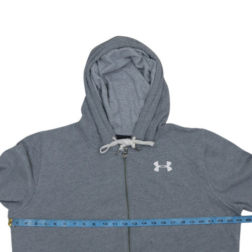 Under Armour Men's Grey Full Zip Hoodie Size L Relaxed Fit