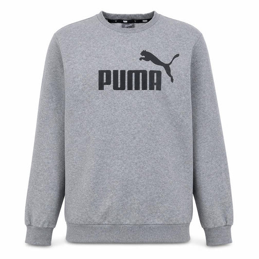 Puma Mens Grey Crew Neck Logo Sweatshirt L Regular Fit