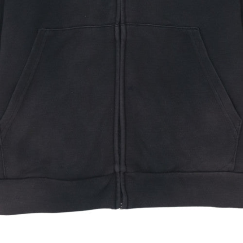 Adidas Womens Black XL Full Zip Hoodie Sweatshirt with Logo Sleeve