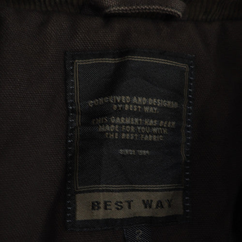 Best Way Men’s Brown Cotton Field Jacket M Workwear Coat