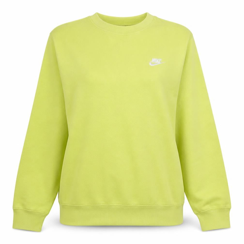 Nike Women's Yellow Crew Neck Pullover Sweatshirt Size M Cotton Blend