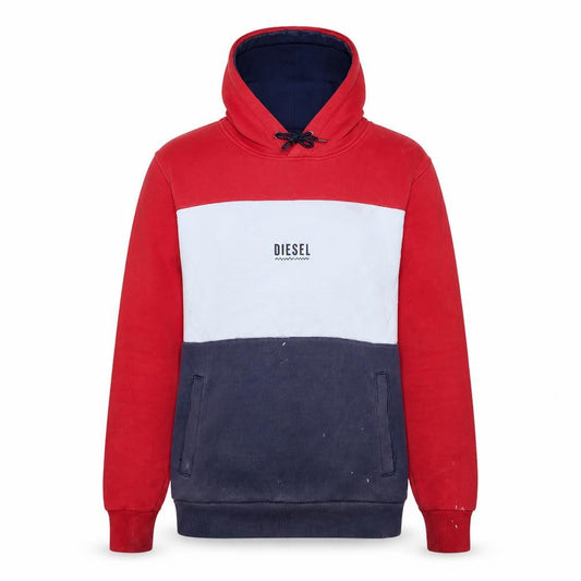 Diesel Mens Multicoloured Pullover Hoodie Size S Regular Fit
