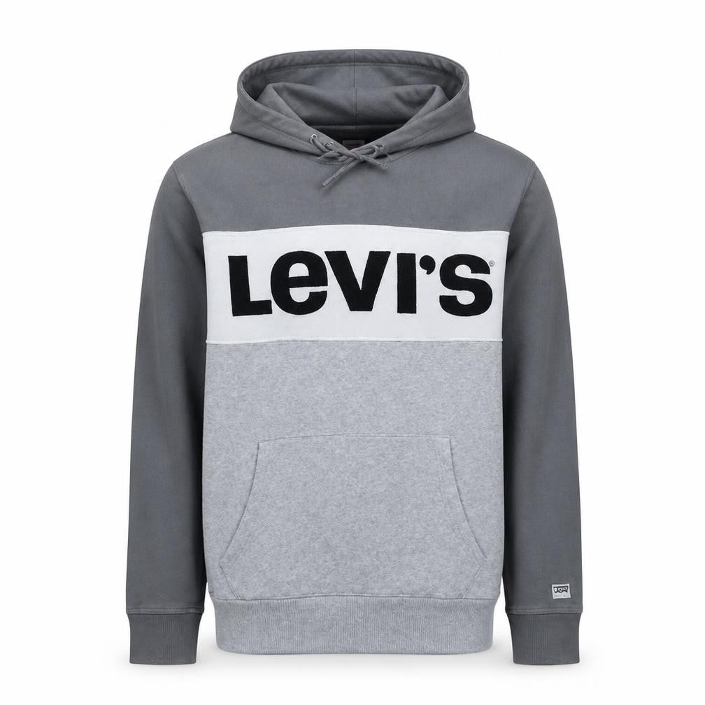 Levi's Men's Grey Pullover Hoodie M Classic Logo Sweatshirt