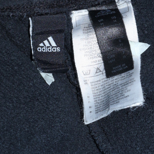 Adidas Mens Black Jogger Sweatpants M Cotton Blend Stripe Activewear