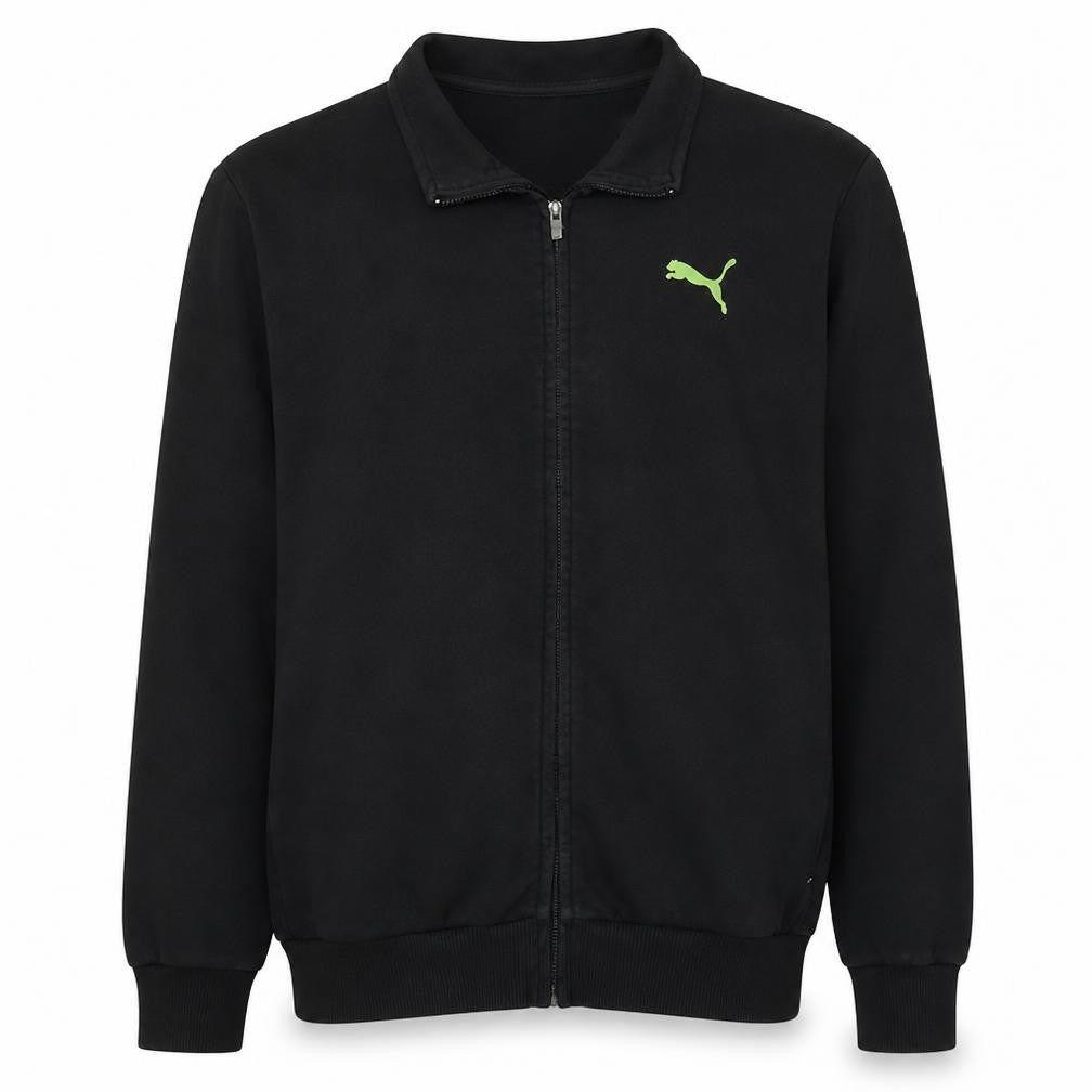 Puma Men's Black XL Track Jacket Full Zip Cotton Blend