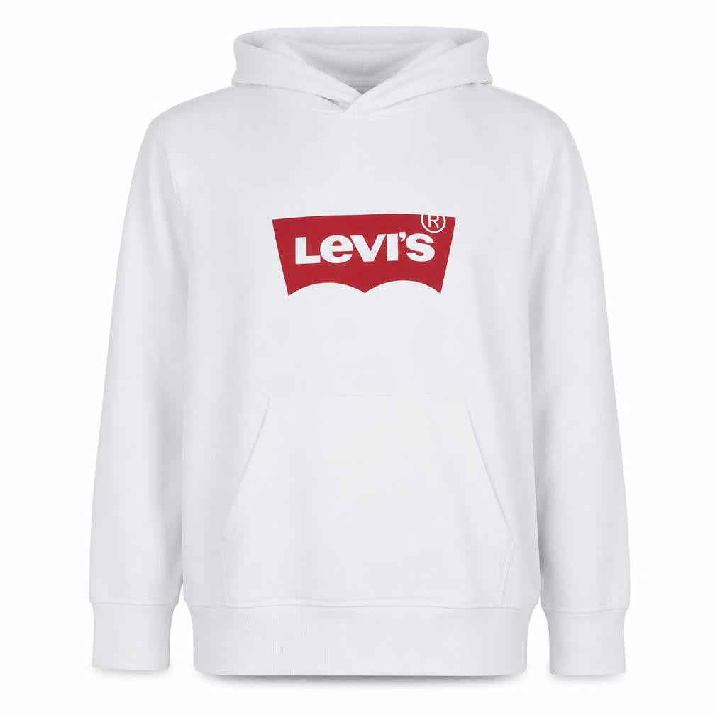 Levi's Men's White Pullover Hoodie M Logo Fleece Sweatshirt