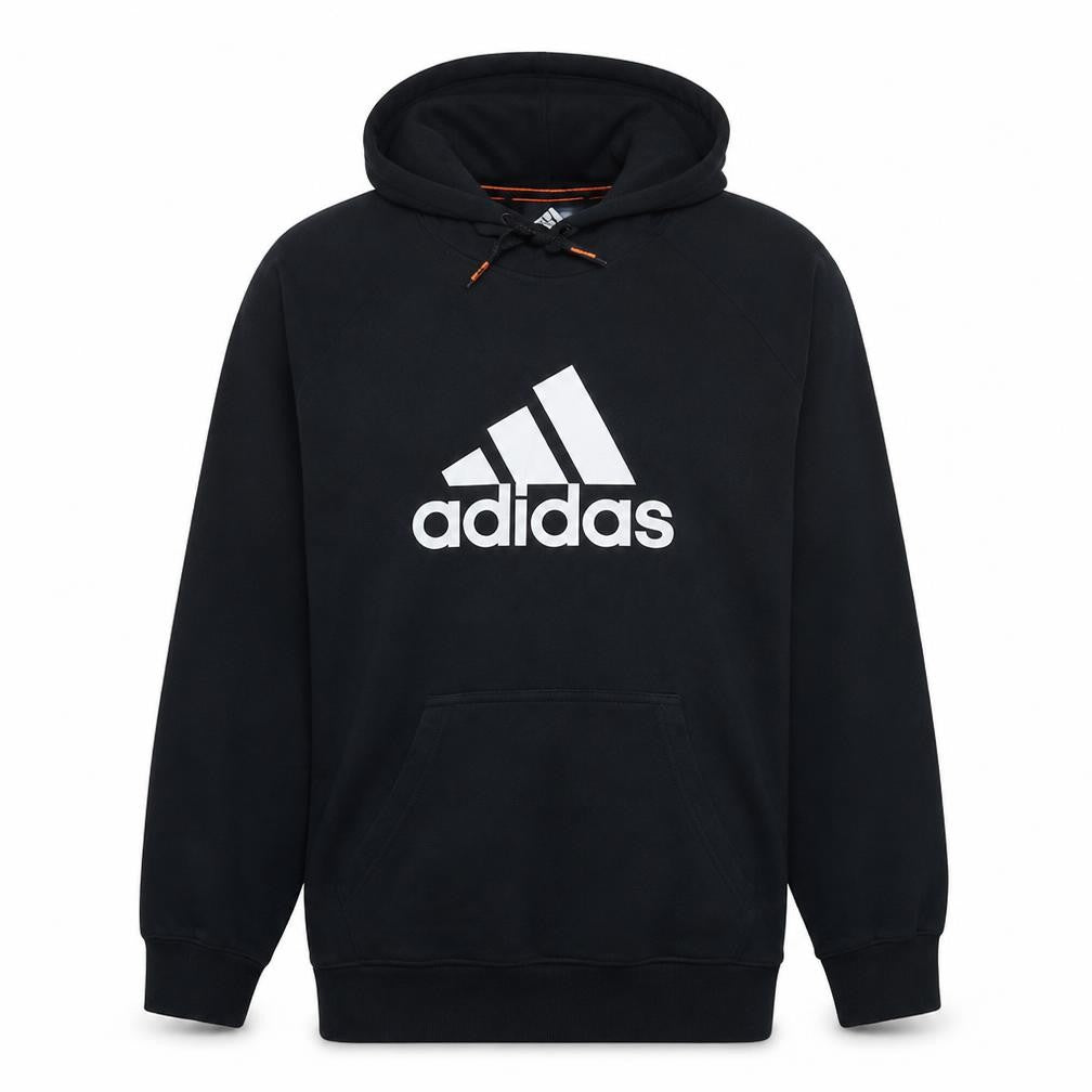 Adidas Men's Black Medium Pullover Hoodie with Logo Print
