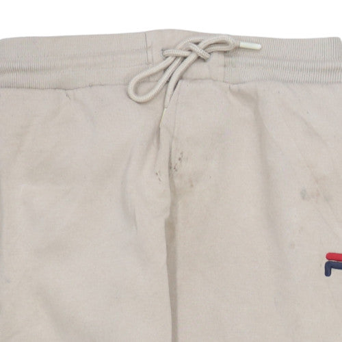 Fila Men's Beige Jogger Sweatpants S Regular Fit Elastic Waist