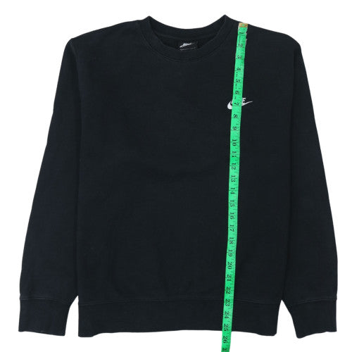 Nike Womens Black L Crew Neck Pullover Sweatshirt Cotton Blend