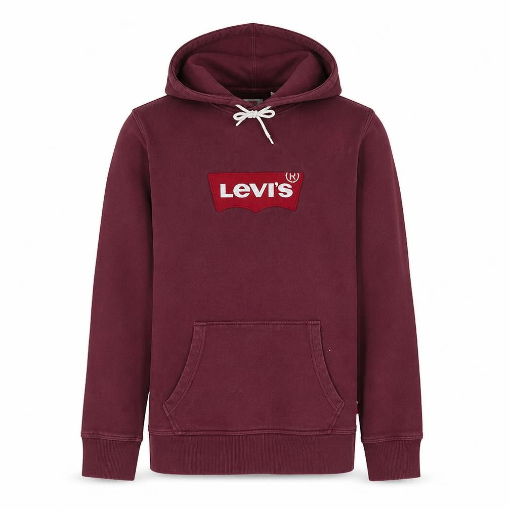 Levi's Men's Red Pullover Hoodie L Logo Fleece Sweatshirt