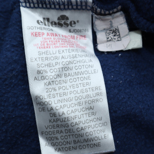Ellesse Men's Blue Pullover Hoodie XS Logo Graphic Fleece