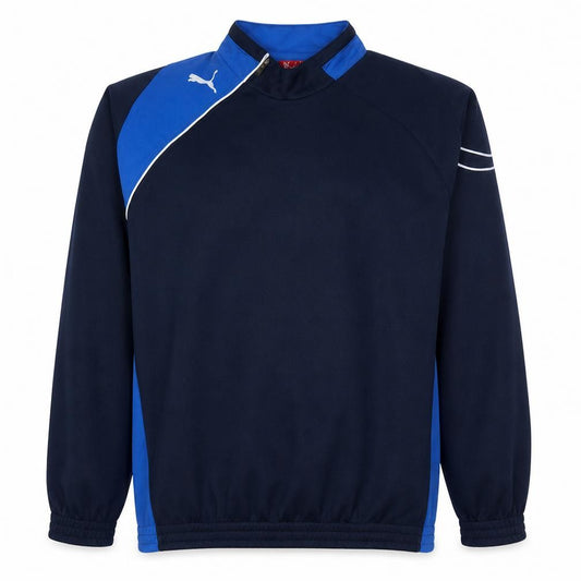 Puma Men's Blue 1/4 Zip Mock Neck Sports Sweatshirt Size L