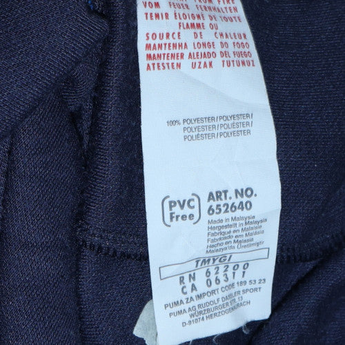 Puma Men's Blue 1/4 Zip Mock Neck Sports Sweatshirt Size L