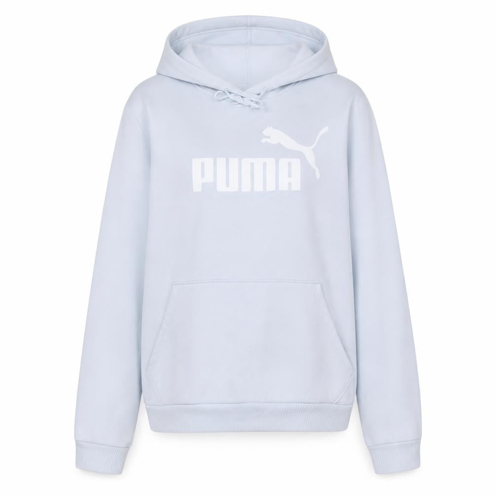 Puma Women's Light Blue Pullover Hoodie XL Logo Print Casual
