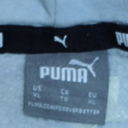 Additional view of Puma Women's Light Blue Pullover Hoodie XL Logo Print Casual