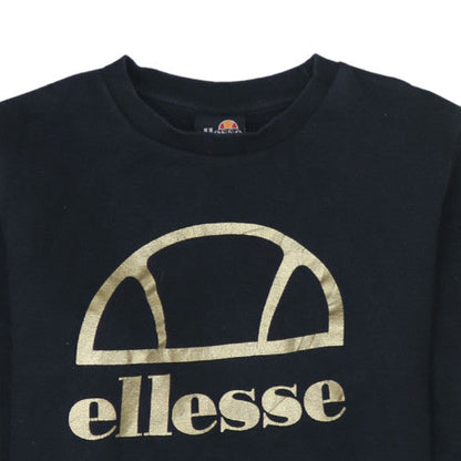 Additional view of Ellesse girls’ black pullover sweatshirt 12-13 years logo fleece