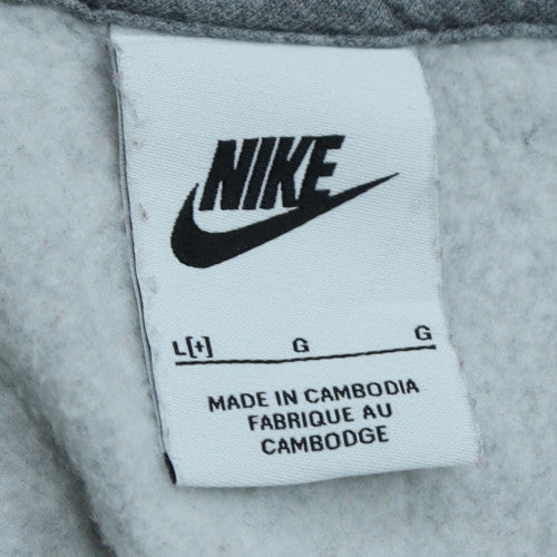 Nike Boys Grey Full Zip Fleece Hoodie L Regular Fit