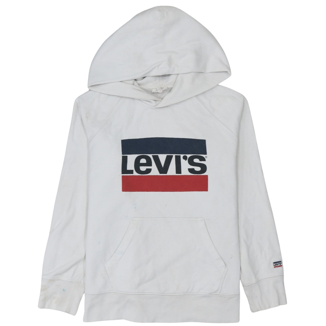 Levi's Men's White Graphic Logo Pullover Hoodie Size S
