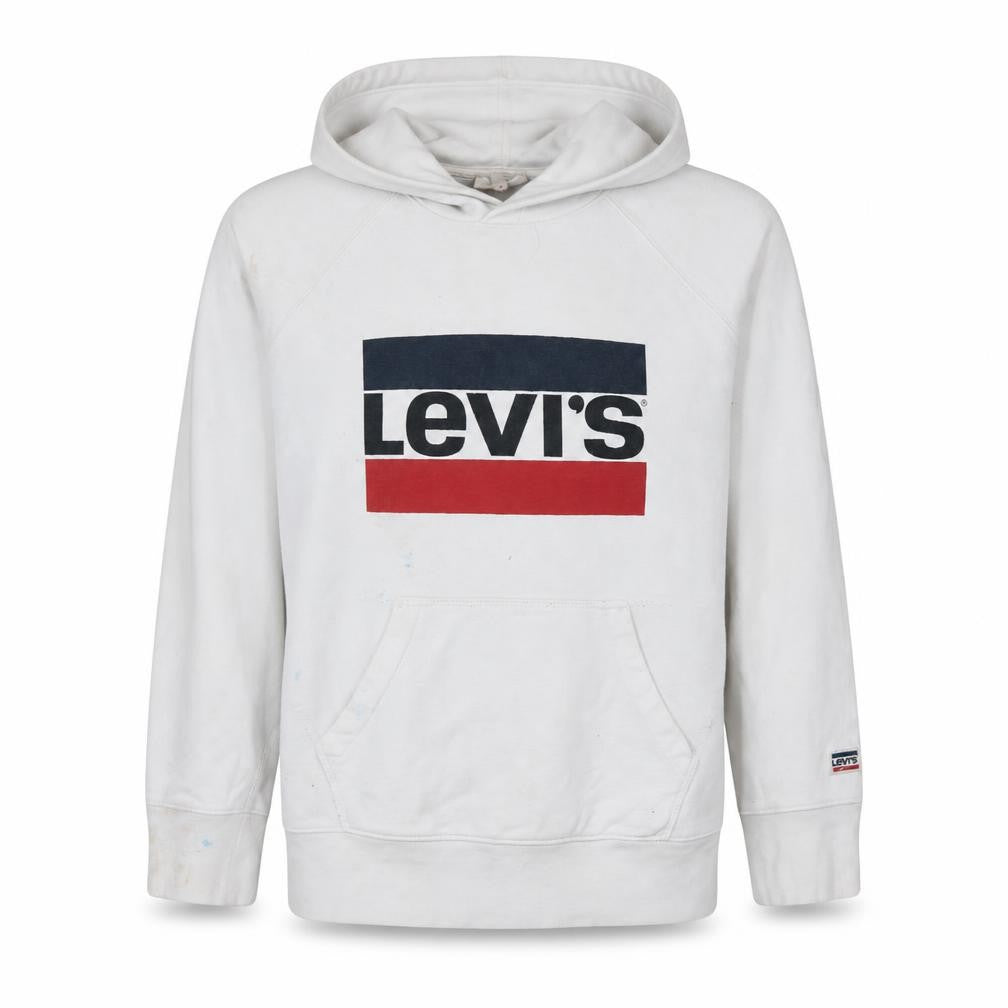 Levi's Men's White Graphic Logo Pullover Hoodie Size S