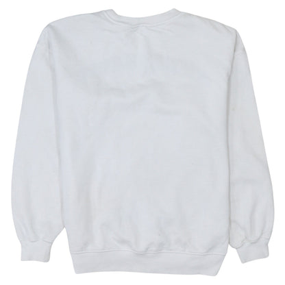Brand and care label for H&M girls’ white mickey mouse graphic pullover sweatshirt 13-14 years